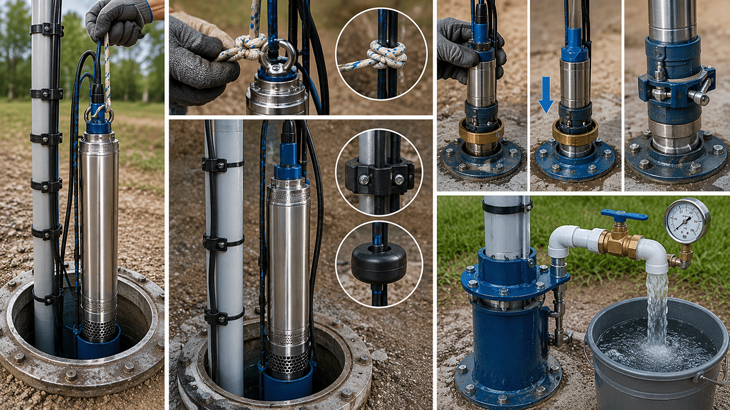 Lowering and Setting the New Pump