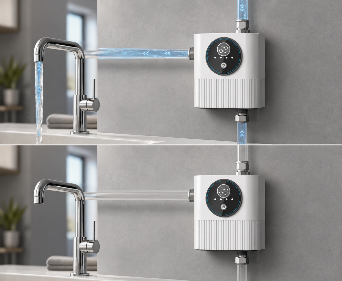 Automatic Start-Stop with Built-In Flow Sensor