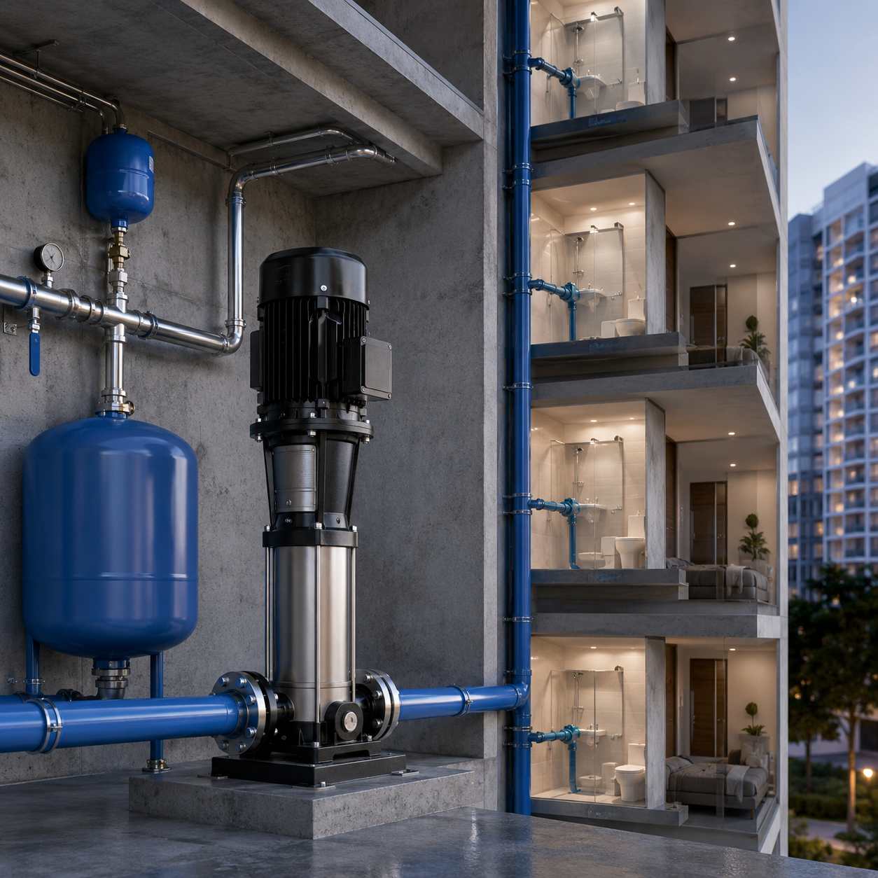 Building Water Pressure Boosting