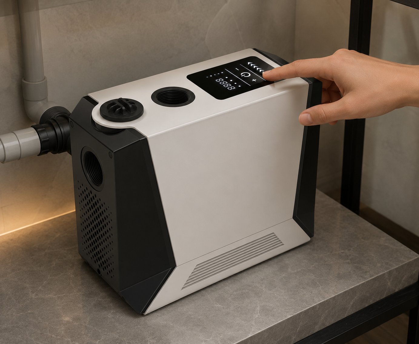 Touch Button Operation with LCD Digital Display
