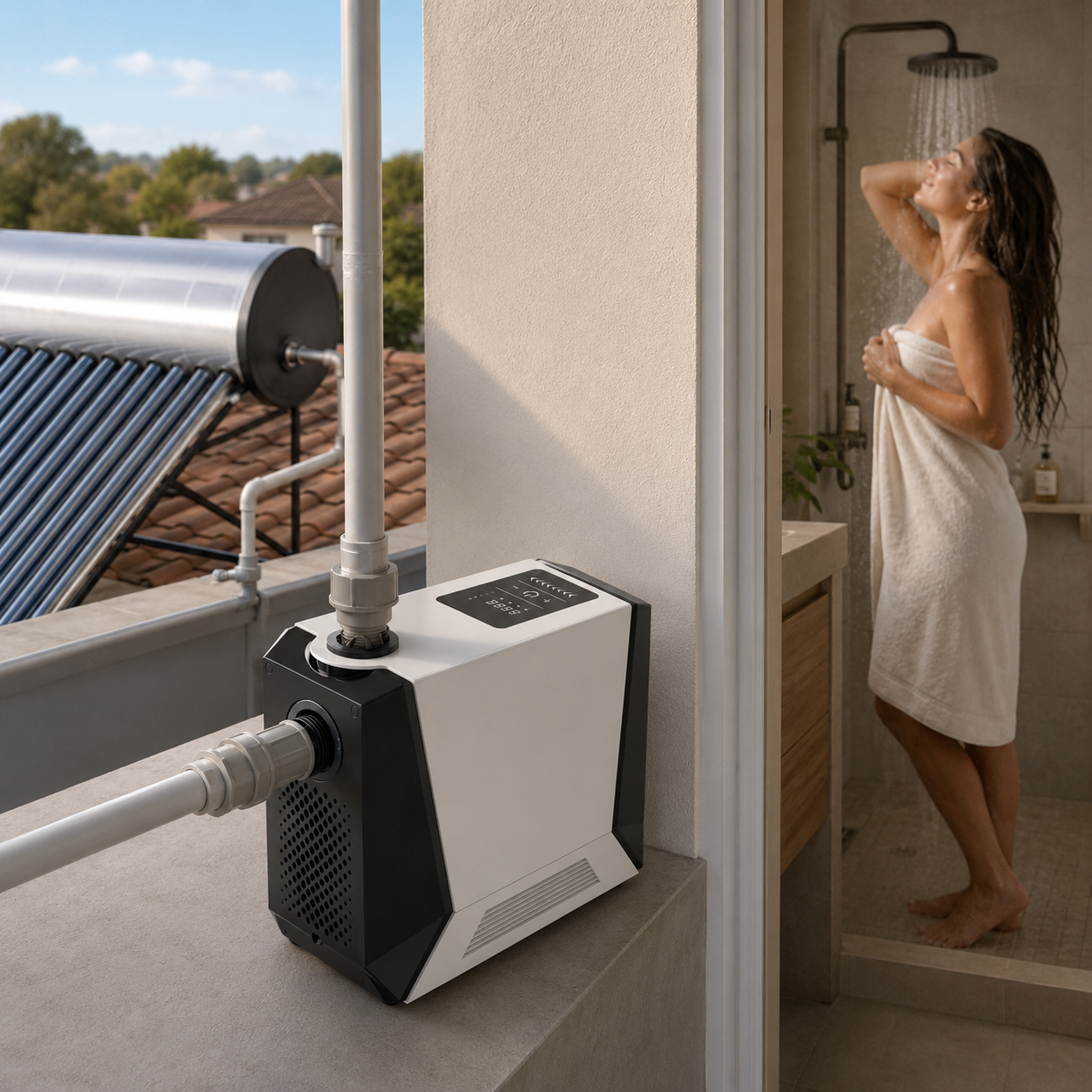 Solar Water Heater Boosting