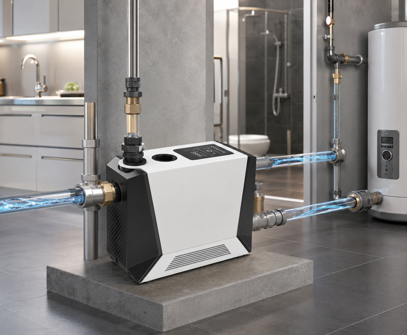 Smart Control System for Stable Whole-House Water Supply
