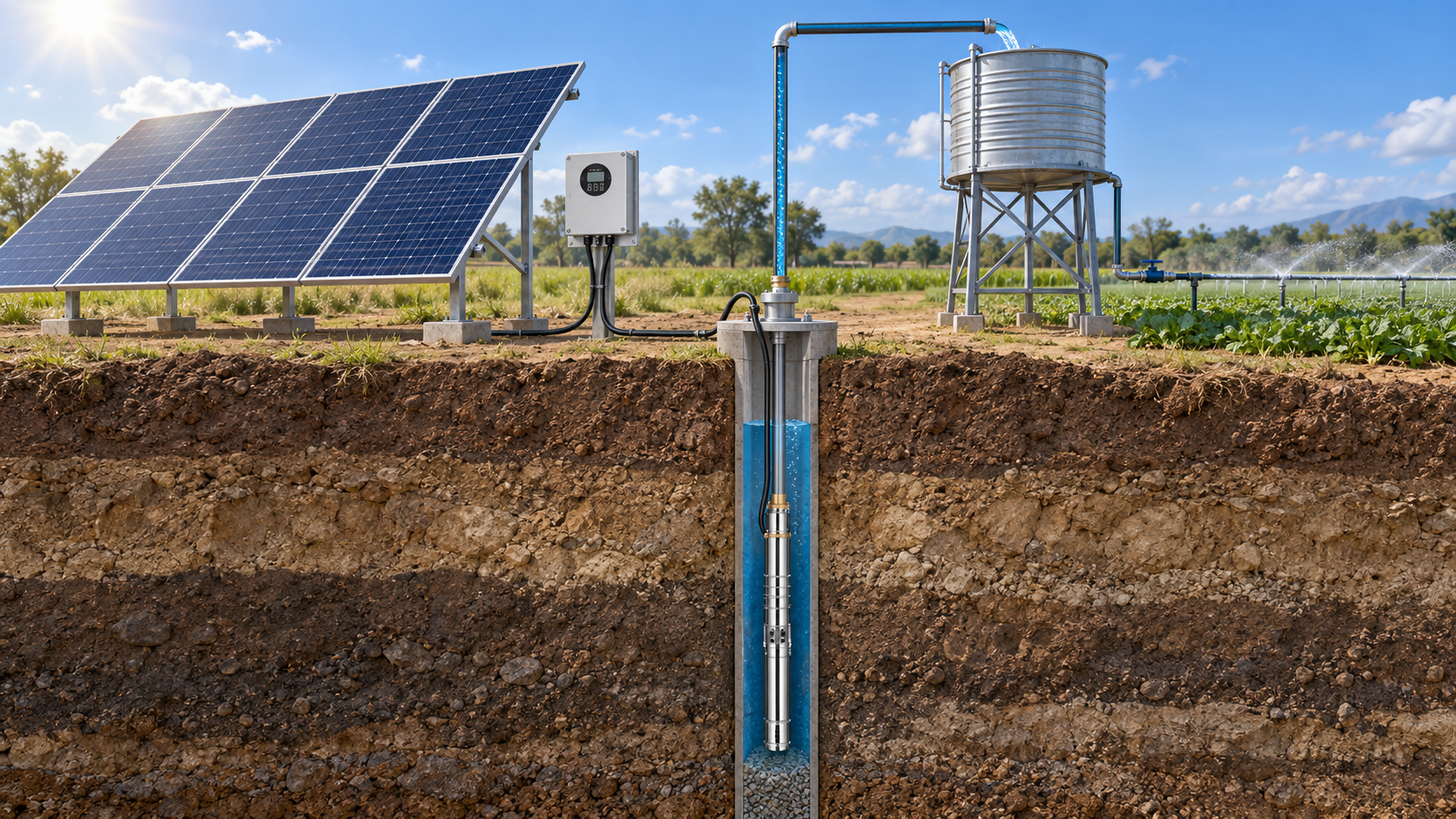 How Does a Solar Borehole Pump Work